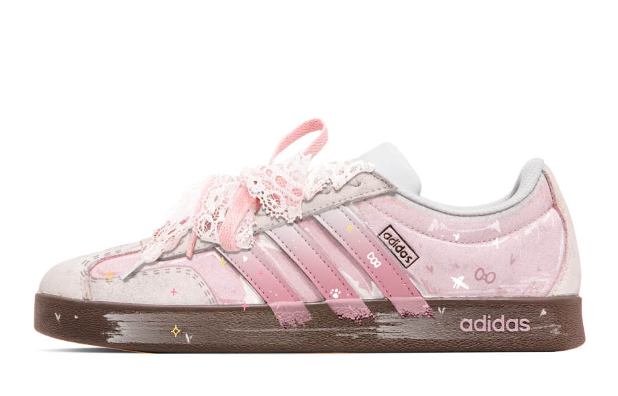 Adidas Adidas VL COURT 2.0 Fairyland, Morning Ballet Low top Skateboard Shoes Unisex Pink White
