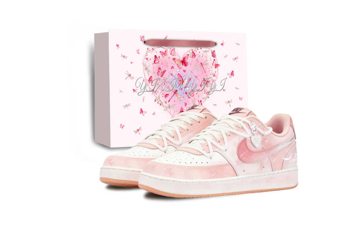 Nike Nike Court Vision Skateboard Shoes Women's Low Top Pink