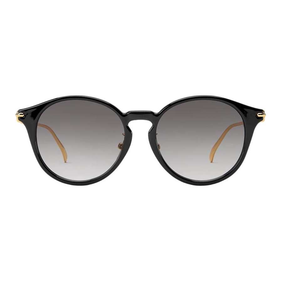 LOUIS VUITTON Metal Round Sunglasses Women's Black