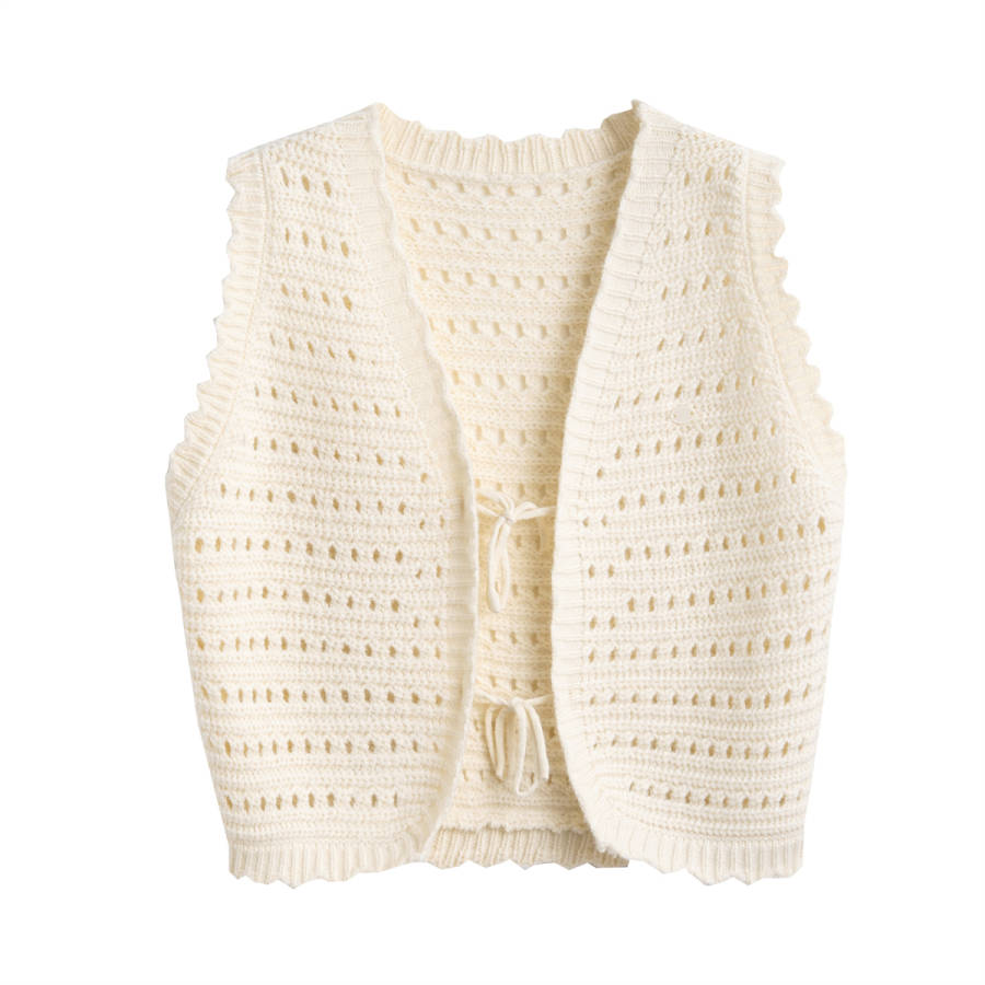Tonlion Knitwear Women's Apricot Beige V Neck Moderate Cardigan