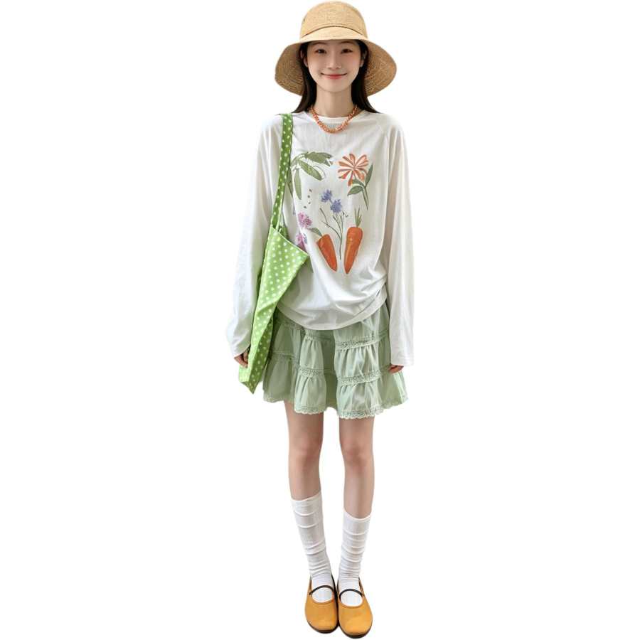 JBBCN T Shirts Women's White Crew Neck