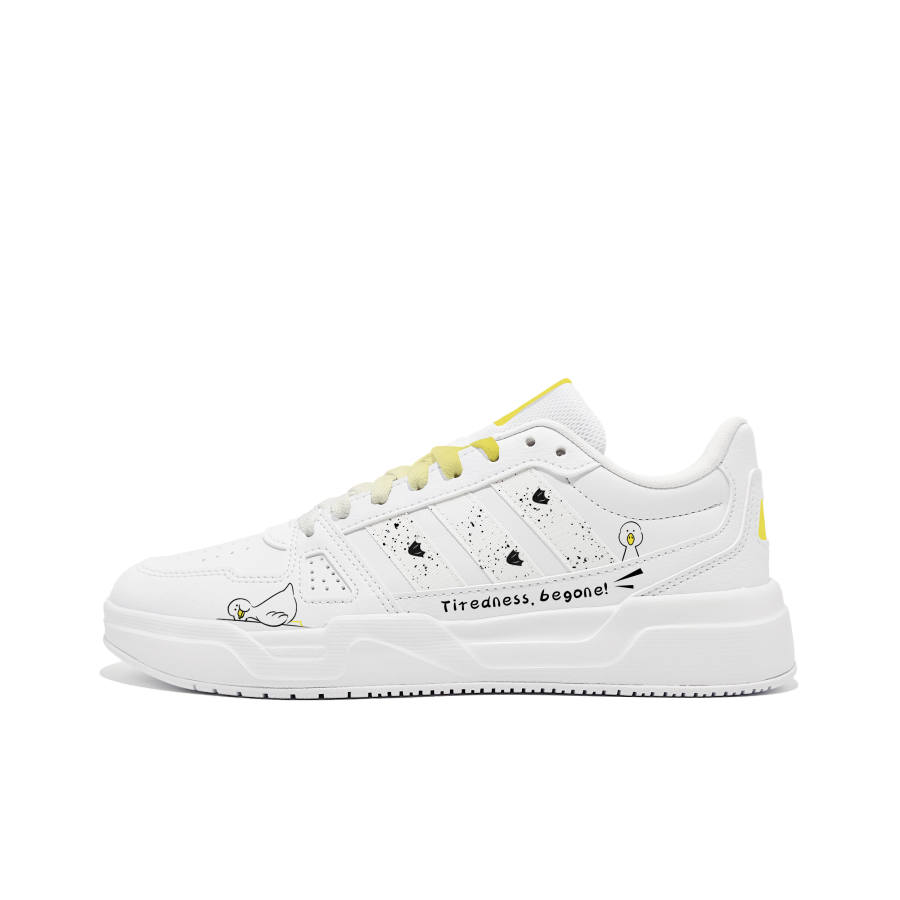 Adidas Adidas LITE BALLER Psyduck Pu Low top Skateboard Shoes Unisex White Yellow