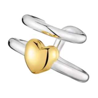 TOUS TAOSIXIONG 18K Gold Clip On Earrings Unisex Silver