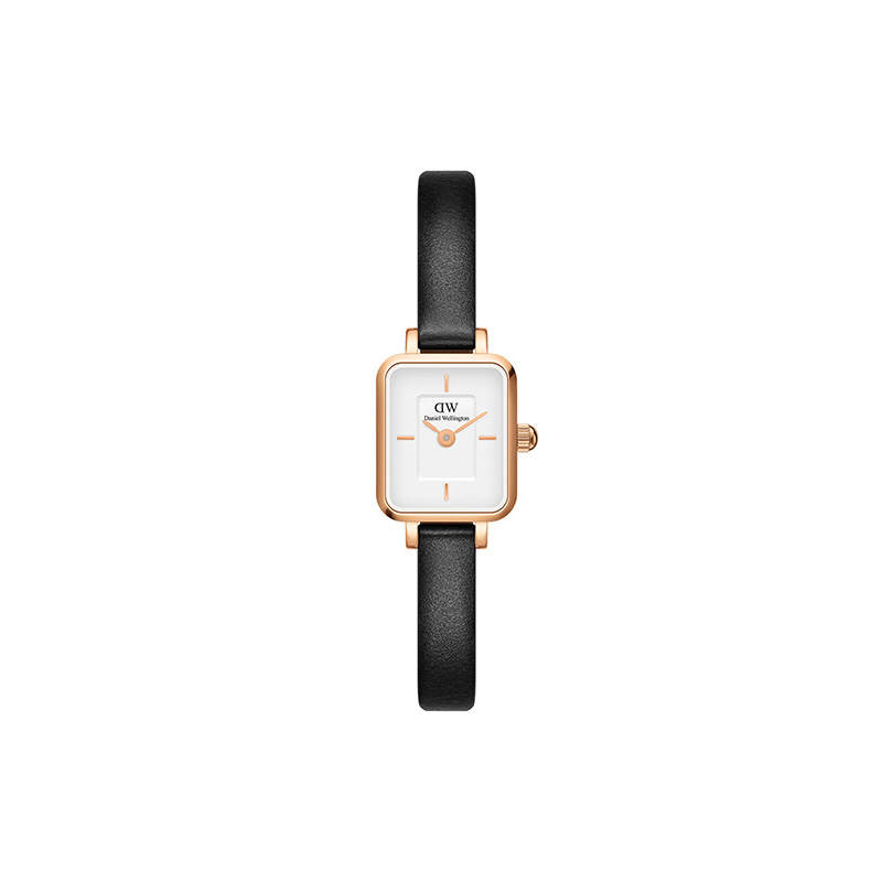 DW/DanielWellington Daniel Wellington QUADRO Collection Wrist Watches Quartz Movement Leather Strap 15mm*22mm White Dial Women's Watch