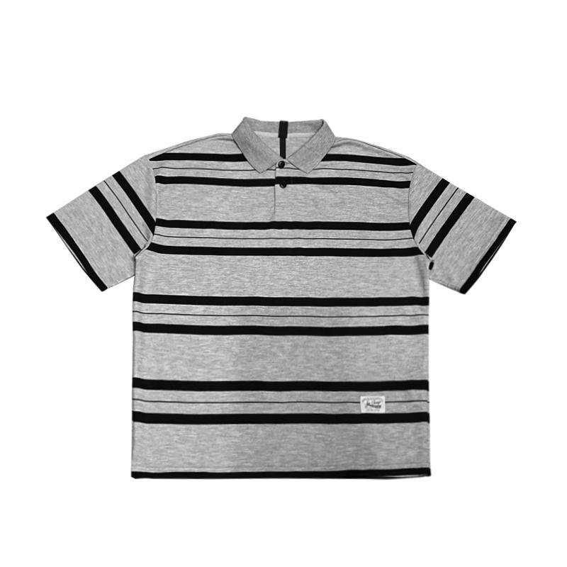 Lnga Landgre Polo Shirts Men's Gray Polo Collar Moderate Straight Fit