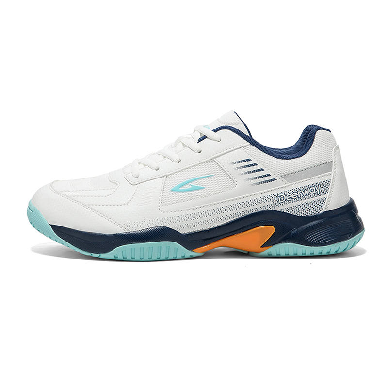 DEERWAY Cushioning Support Lightweight Breathable Slip Resistant Low top Training Shoes Unisex Gray Blue