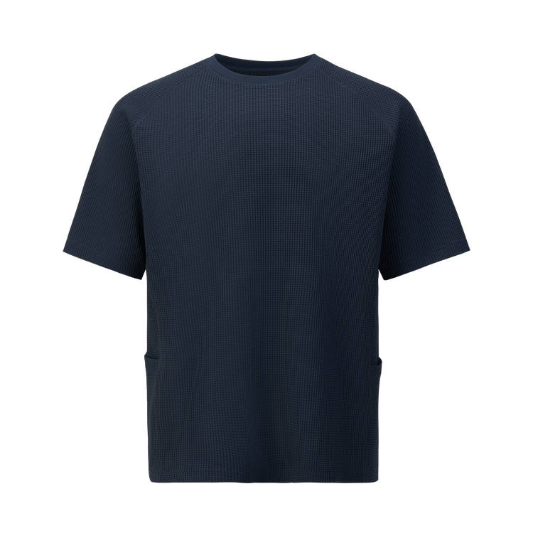 DESCENTE BLEU T Shirts Men's Crew Neck