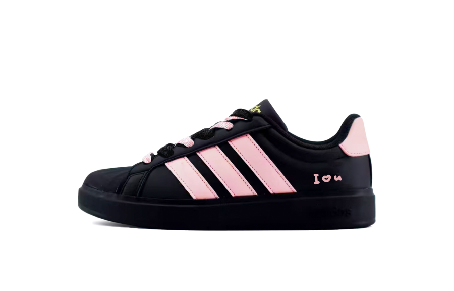 Adidas Adidas STREETTALK Yue Shan Li, Love Confession Journal Low top Skateboard Shoes Unisex Black Pink