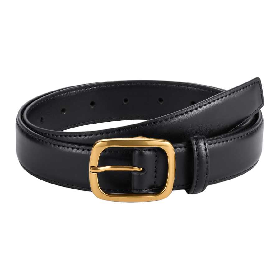 SEPTWOLVES Alloy Split Cow Leather Belts Women's Black/Coffee/Apricot 2.85cm