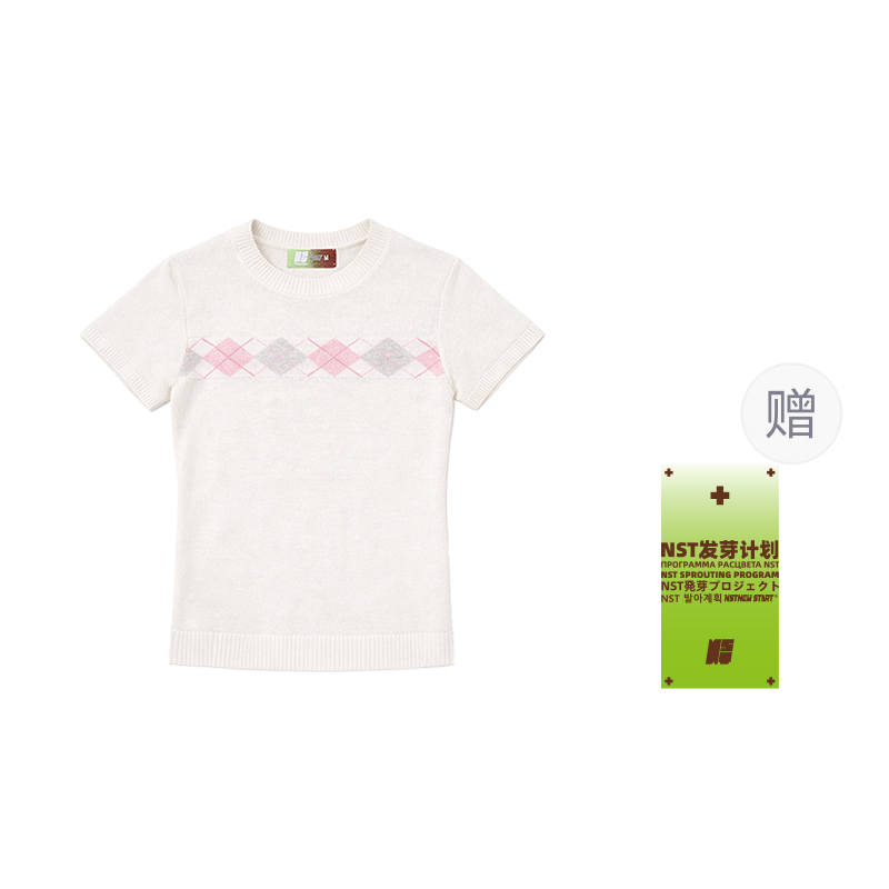 NSTNEW START Knitted Fabric Short Sleeved Women's