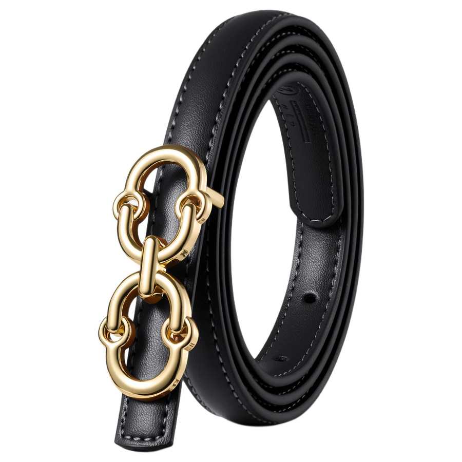 SEPTWOLVES SEPTWOLVES Alloy Split Cow Leather Belts Women's Multicolor 1.5cm