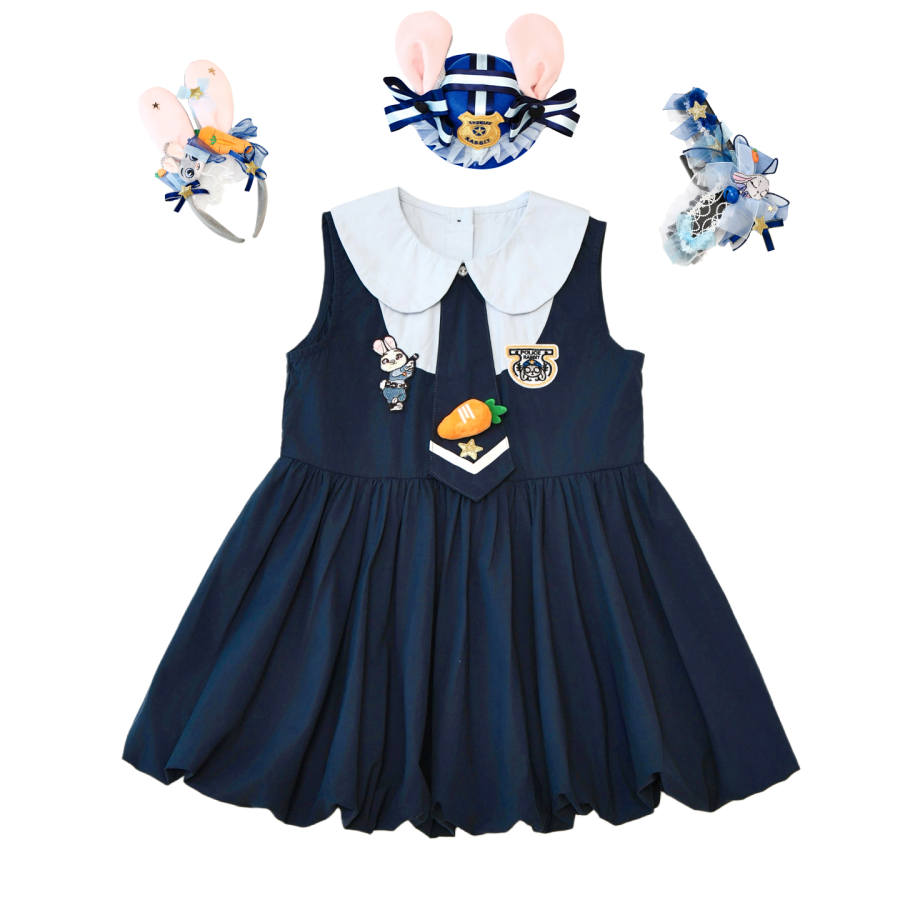 Disney Disney Kids Dresses Lapel Thin Short Stretch
