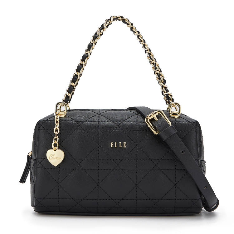 ELLE Cow Leather Handbag Regular Women's Multicolor