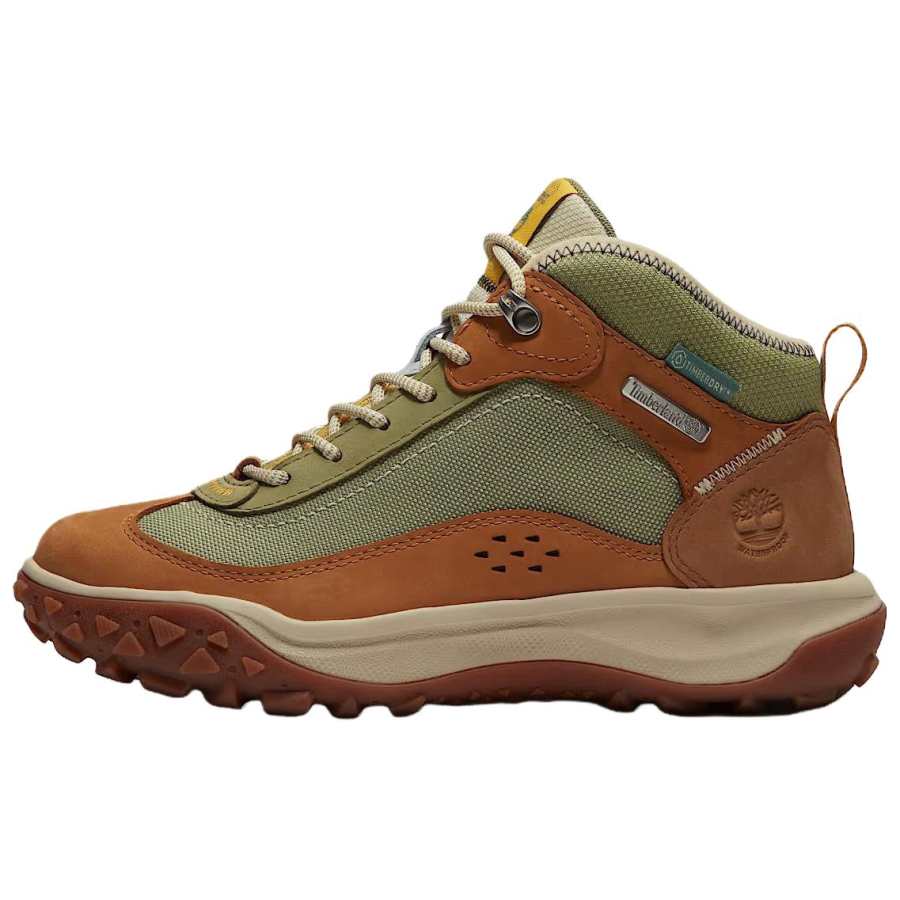 Timberland Motion 7 Leather Waterproof Ankle Length Outdoor Boots Women's Brown Green