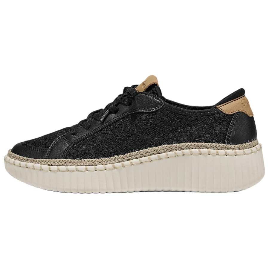 Skechers Modern Comfort Textile, Synthetic Leather Breathable Low top Casual Shoes Women's Black