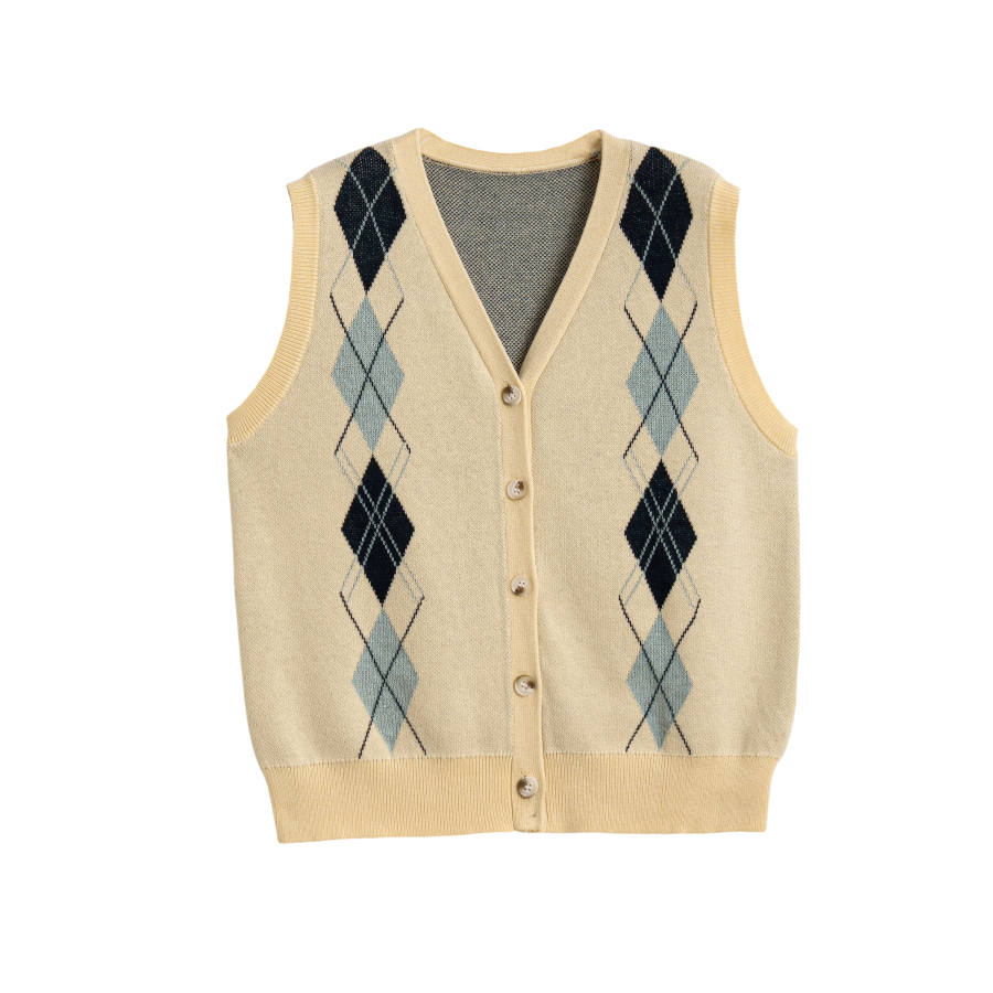 Tonlion Knitwear Women's Yellow Tone V Neck Moderate Cardigan