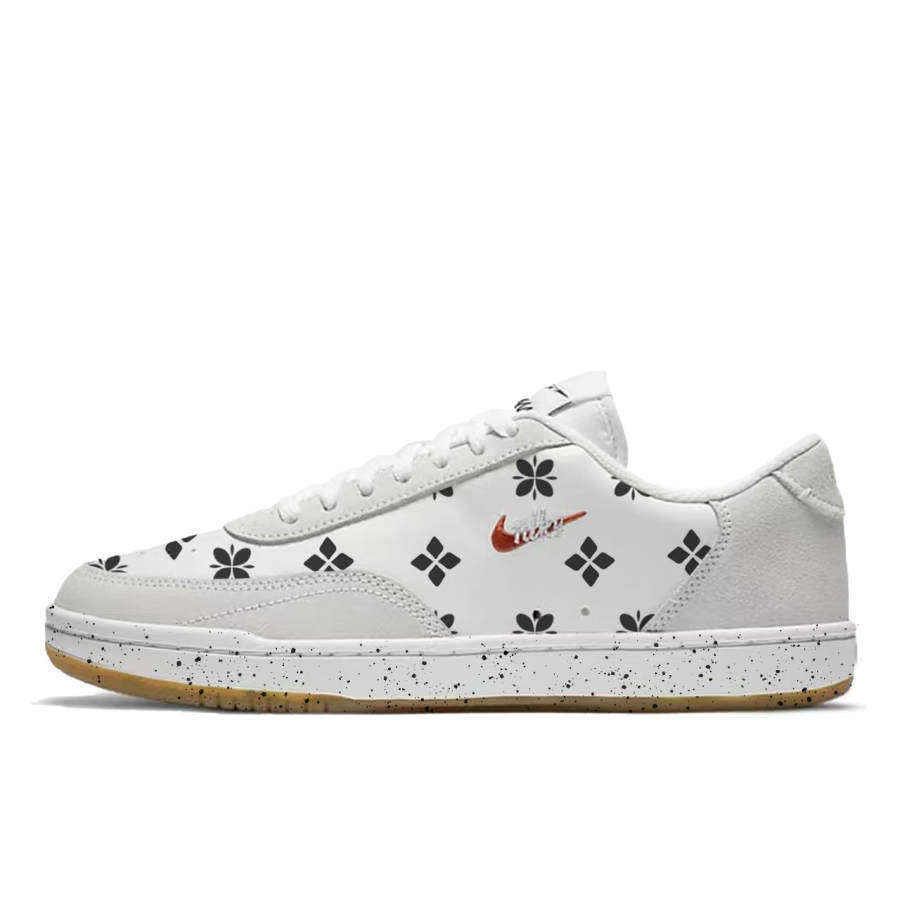 Nike Nike Court Vintage PRM Ink Dyed Leather Shoes Low top Skateboard Shoes Women's Black White Gray