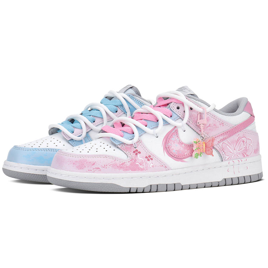 Nike Nike Dunk Skateboard Shoes Women's Blue Pink Mismatched