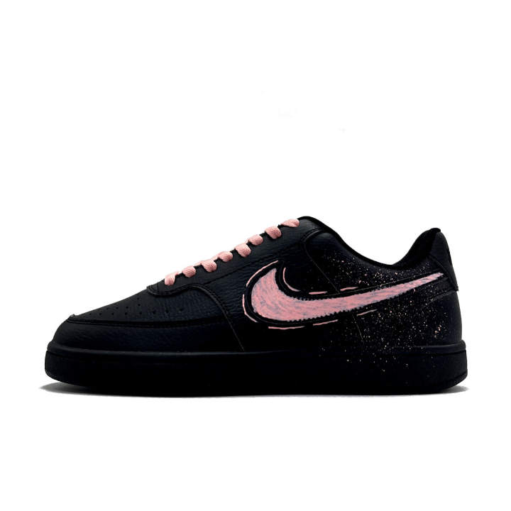Nike Nike Court Vision Low Peach Ink Dyed Synthetic Leather Cushioning Abrasion Resistant Low top Skateboard Shoes Unisex