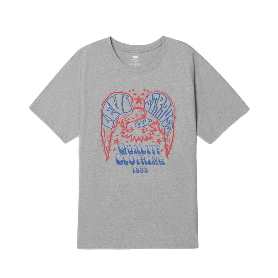 Levis Levis T Shirts Unisex Gray Crew Neck
