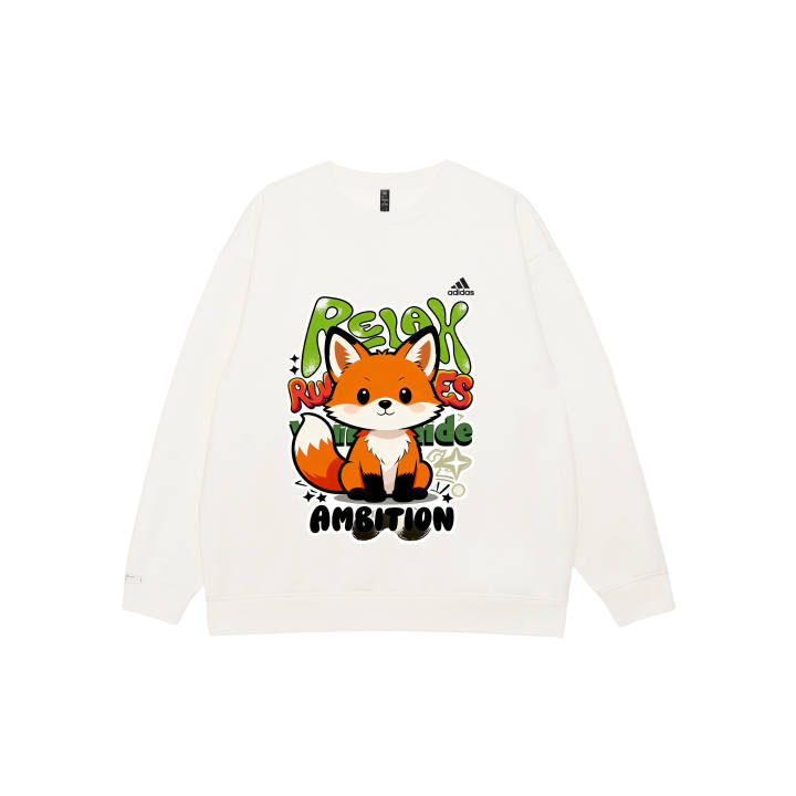 Adidas Adidas LABEL Sweatshirts Unisex White Crew Neck Moderate Regular
