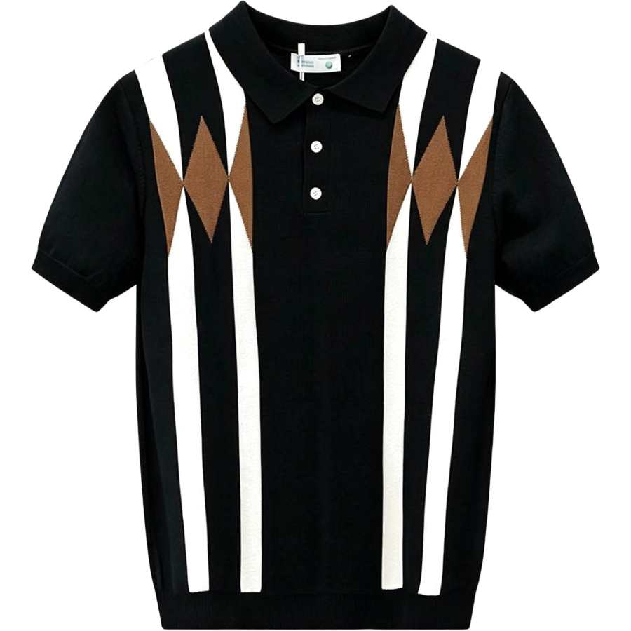 Lnga Landgre T Shirts Men's Polo Collar Thin Straight Fit