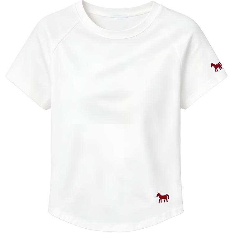 DUSHE T Shirts Women's Crew Neck Moderate Straight Fit