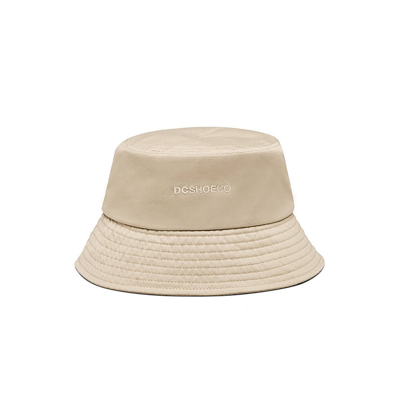 DCSHOES Luxury Streetwear Cotton Bucket Hats Regular Edition Unisex Black/Khaki