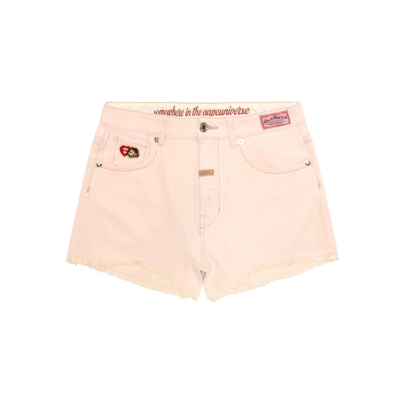 Aape SS26 Denim Shorts Women's Pink