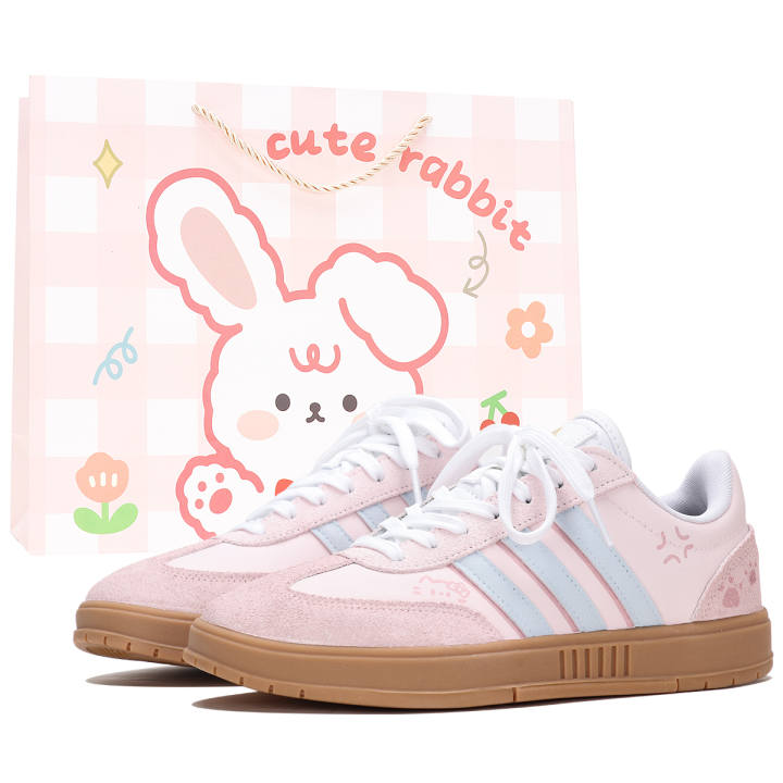 Adidas Adidas Gradas Cushioning Low top Skateboard Shoes Unisex Pink Blue