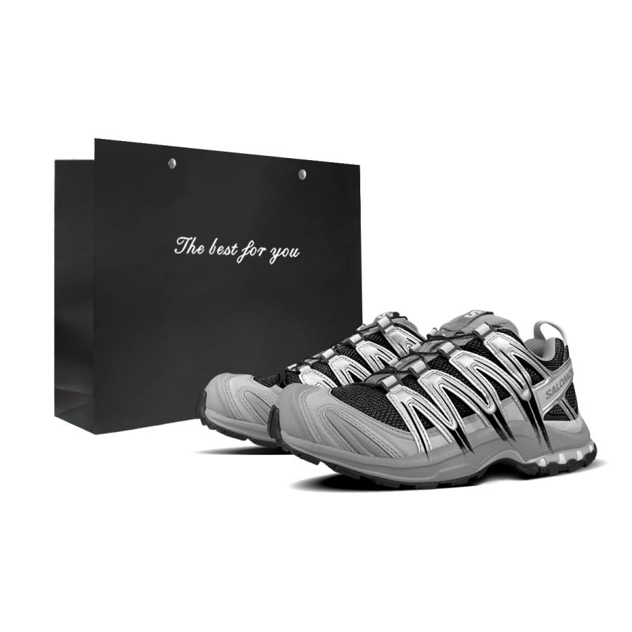 SALOMON XA PRO 3D Low top Trail Running Training Running Shoes Unisex Black Silver