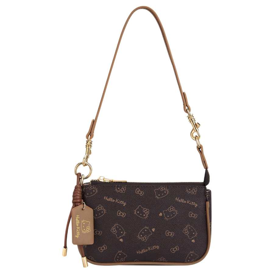 Sanrio Hello Kitty Pu Shoulder Bag Regular Women's Dark Brown