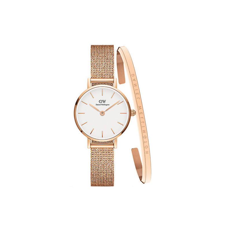 DW/DanielWellington Daniel Wellington Wrist Watch Quartz Movement Stainless Steel Watchband 24mm White Dial Women's Watch Bangle Watch Set