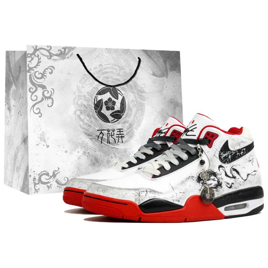 Nike Nike Flight Legacy Wan Hua Nong, Mo Ying You Long, Shopping Bag Abrasion Resistant Mid top Vintage Basketball Shoes