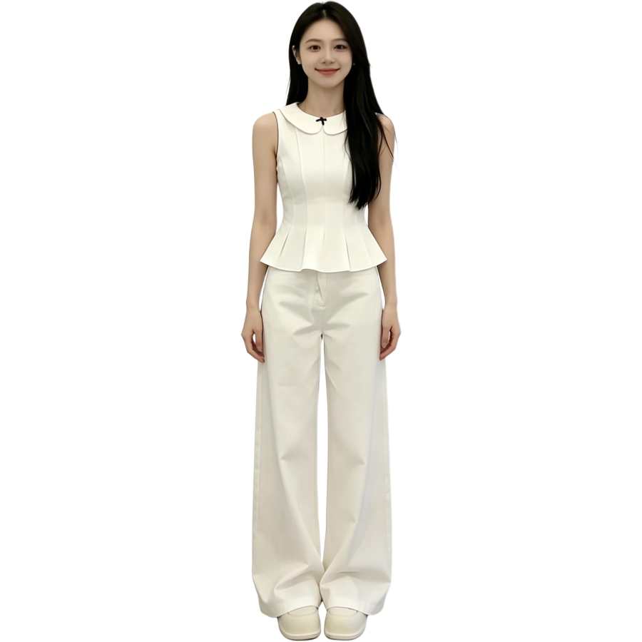 JBBCN Casual Suits Women's Peter Pan Collar Moderate Long