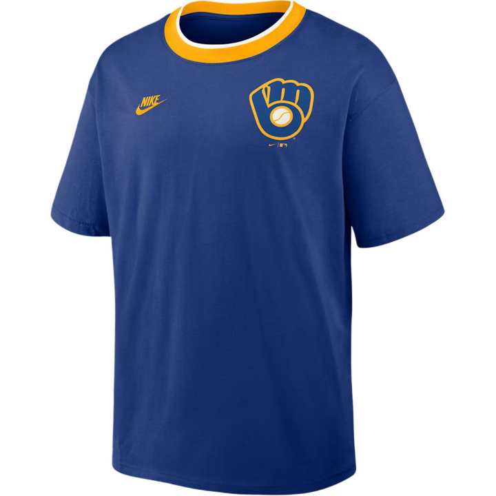 Nike Nike Milwaukee Brewers Cooperstown Ringer Men's Nike Mlb T-Shirt
