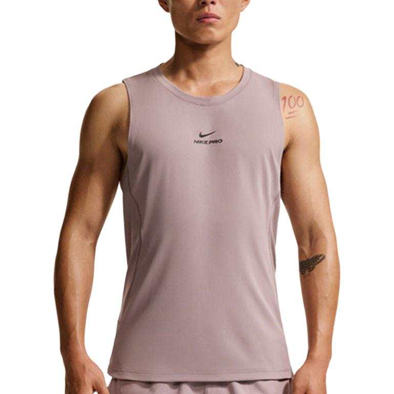 Nike Nike Pro Tank Tops Men's Light Pink Crew Neck Moderate Straight Fit