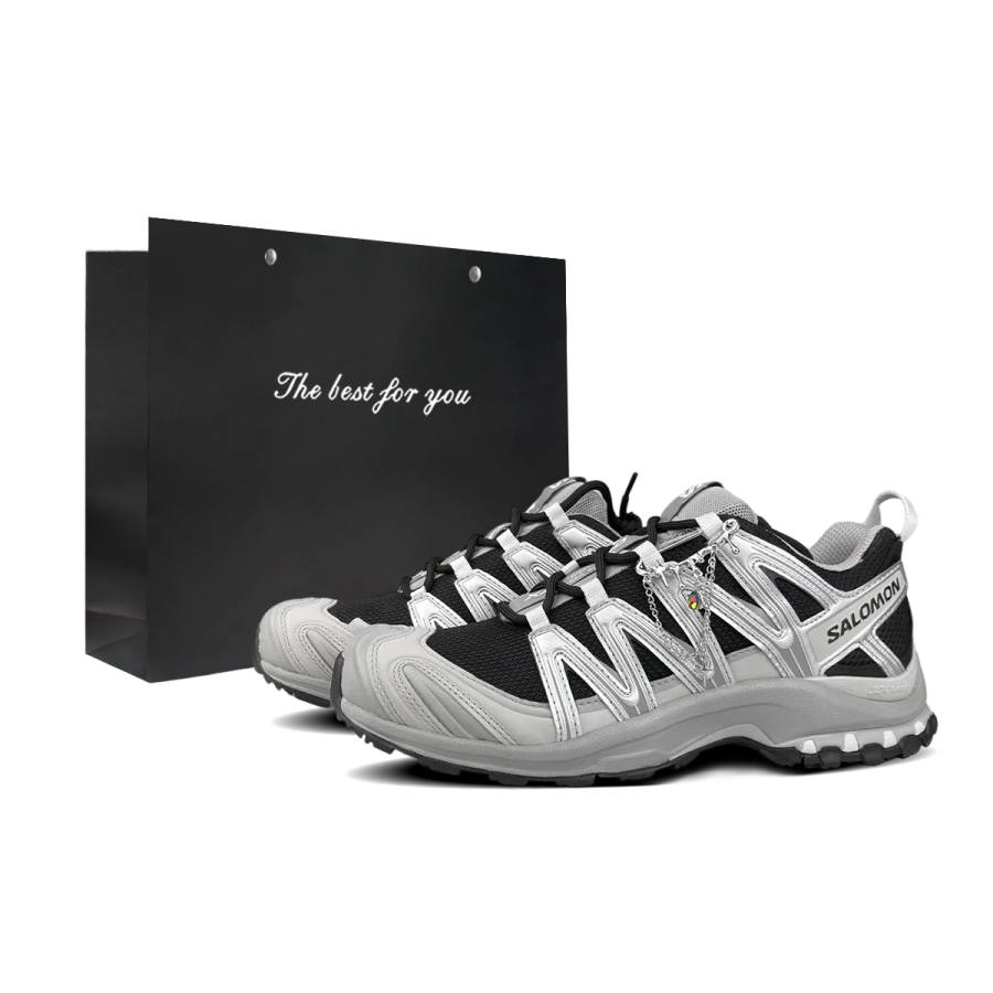 SALOMON XA PRO 3D Low top Trail Running Training Running Shoes Unisex Black Silver