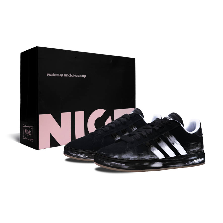 Adidas Adidas Grand Court Base 00s Mist Theater LD Synthetic Leather, Split Cow Leather Slip Resistant Abrasion Resistant
