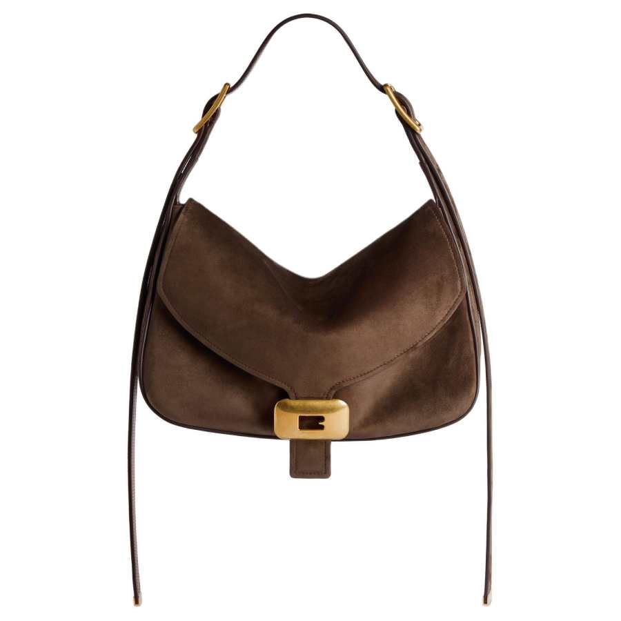 Balenciaga Cow Split Leather Crossbody Bag, Shoulder Bag Medium Women's Musk Color