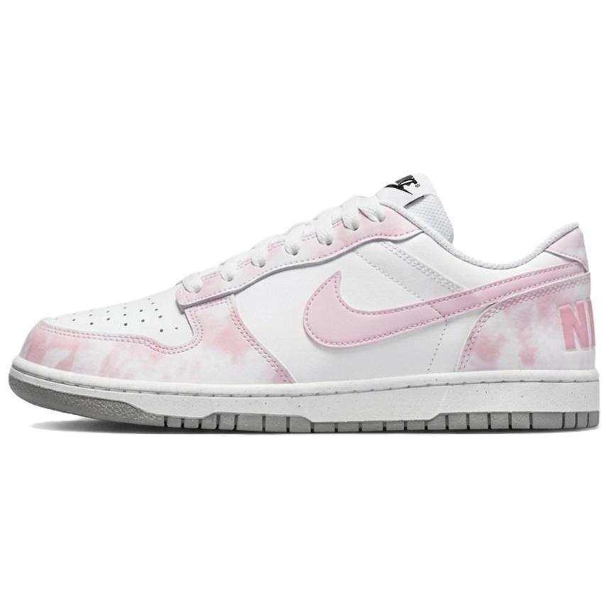 Nike Nike Big Low Tie Dye Pink Leather Low top Skateboard Shoes Unisex Pink
