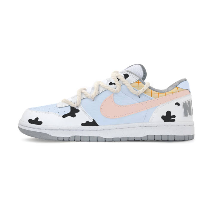 Nike Nike Big Leather Slip Resistant Abrasion Resistant Low top Skateboard Shoes Men's Sky Blue
