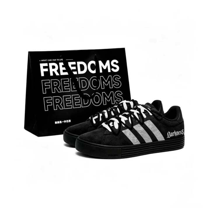 Adidas Adidas Daily 4.0 Black Silver Subtle Texture Synthetic Leather Slip Resistant Abrasion Resistant Low top