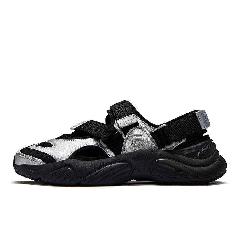 FILA FUSION Conch Mesh, Textile, Synthetic Leather River Trekking Shoes Men's Black