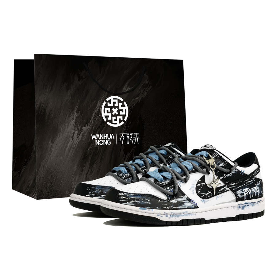 Nike Nike Dunk Kaleidoscope, Ink Splatter, Shopping Bag Leather Slip Resistant, Abrasion Resistant, Lightweight Cushioning