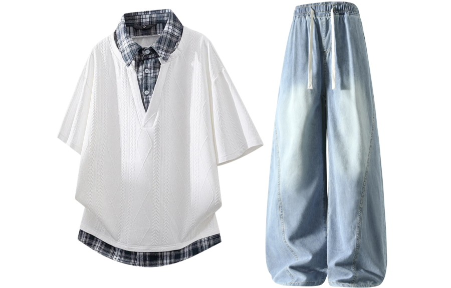 GWAF Casual Sportswear Unisex Shirt Collar Moderate