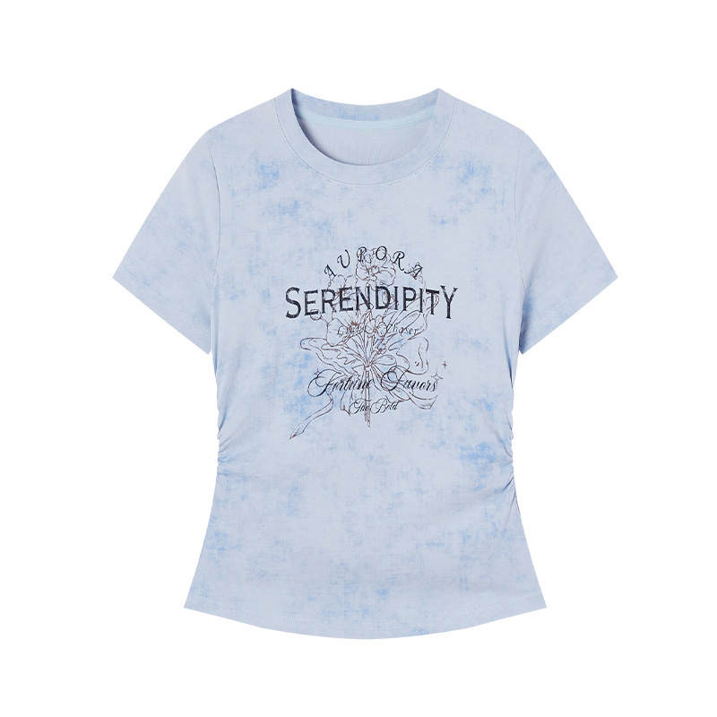 XIANGYING T Shirts Women's Crew Neck Thin