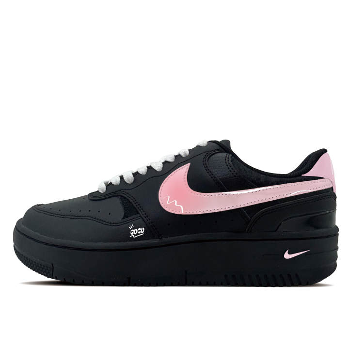 Nike Nike Gamma Force Pink Trace Synthetic Leather Abrasion Resistant Low top Skateboard Shoes Unisex Black