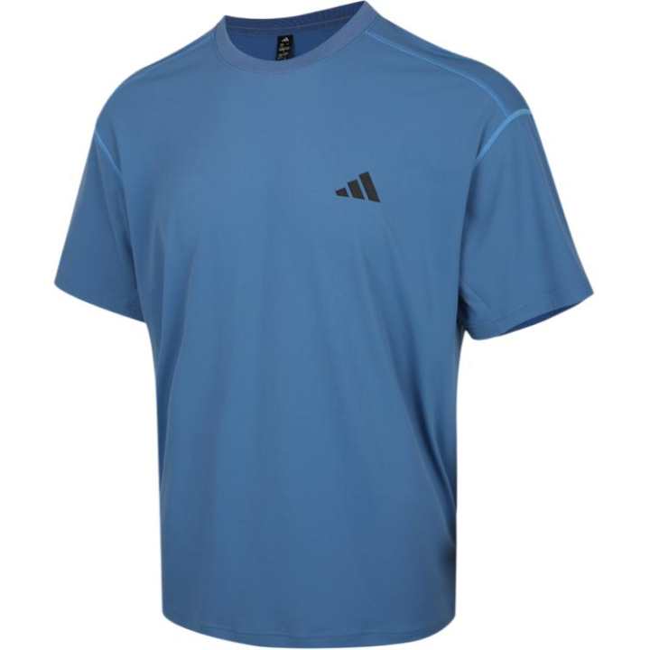 Adidas Adidas T Shirts Men's Dark Blue Crew Neck Moderate