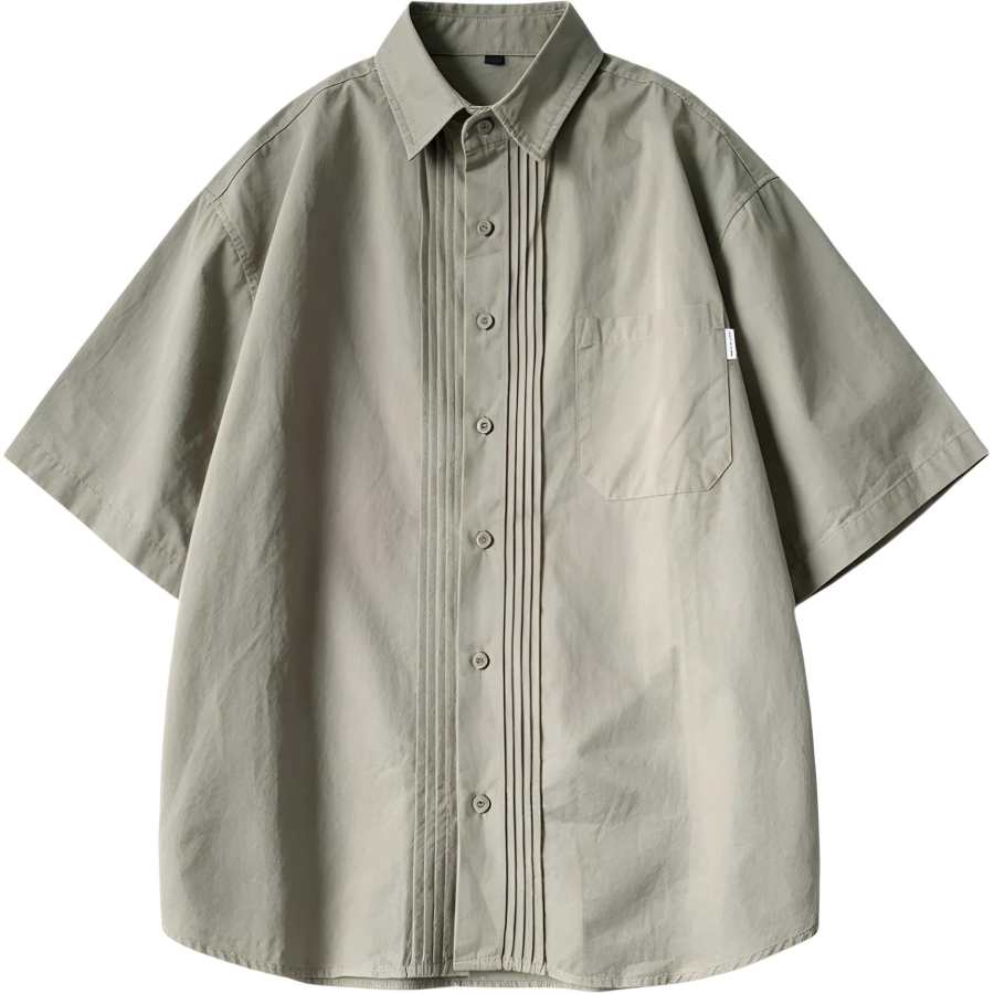 Lnga Landgre Shirts Men's Lapel Thin Workwear